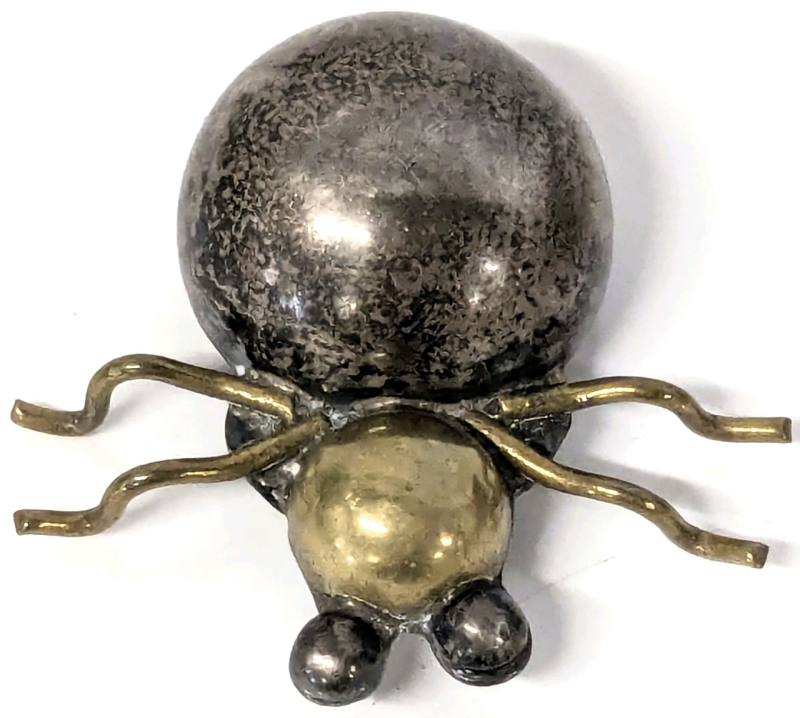 Adorable Vintage Taxco Mexico Sterling Silver 925 Bug / Beetle / Spider Brooch - 1.5" Long