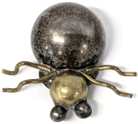 Adorable Vintage Taxco Mexico Sterling Silver 925 Bug / Beetle / Spider Brooch - 1.5" Long