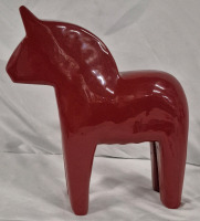 Vintage 1999 IKEA 10.25" Tall Wooden Red Dala Horse