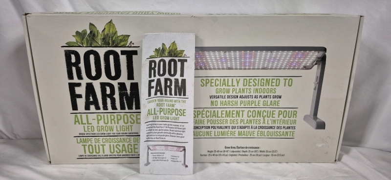 As New Open Box Root Farm All Purpose LED Grow Light Retails for $179
