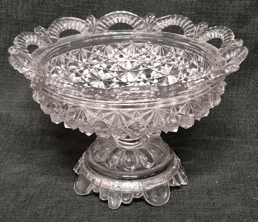 Lovely Vintage Glass Compote - 9" diameter & 6" Tall