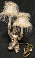 Vintage Cherub Lamp 16.5" Tall - Working