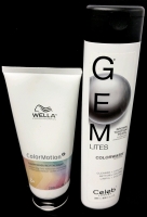 [See Desc] 2 Hair Products: WELLA ColorMotion Conditioner & GEM LITES Brown Tahitian Pearl (Eliminates Reds) ColorWash : Cleanse & Color