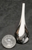 Stunning Hand Blown Vase 12" Tall & Paperweight 3.5" Diameter