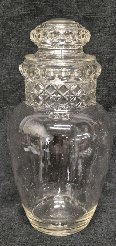 Vintage Apothecary Glass Jar - 12.25" Tall