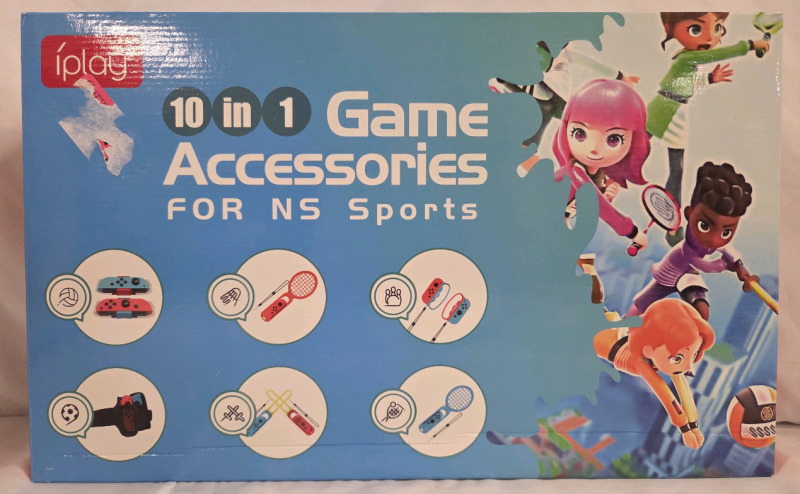 New in Box | 10in1 Game Accessories for Nintendo Switch Sports | Box Measures 14" x 9"