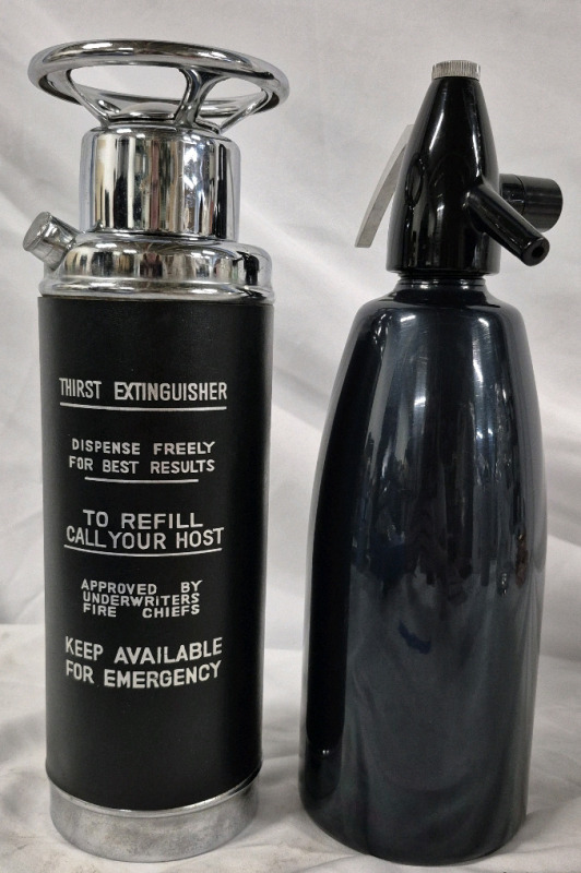 Vintage Seltzer & Novelty Musical Thirst Extinguisher - 12" tall