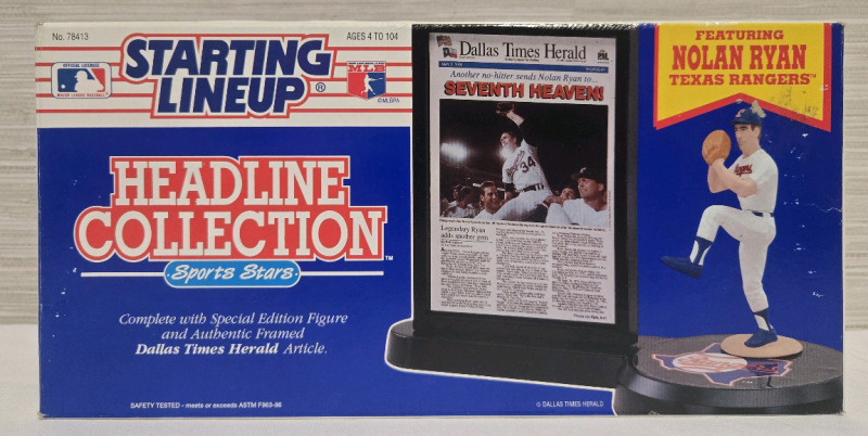 Vintage 1992 | MLB Baseball- Nolan Ryan { Texas Rangers}-Starting Line Up Headline Collection