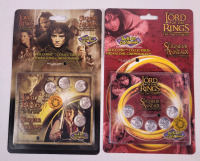 2002 Royal Canadian Mint Lord of the Rings Reel Coinz : TFotR & The Two Towers Medallion Sets , Sealed .