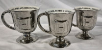 3 Harry Potter Footed Mugs Hogwarts School of Witchcraft and Wizardry