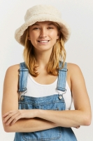 2 New DR DENIM Hugo Hat. Color: Off White Teddy (One Size Fits Most).