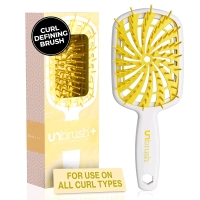 As-New in Box | FHI Heat UNbrush Plus &mdash; Curly Hair Brush for Gentle & Effective Detangling on Wet or Dry Fragile Hair Types &mdash; Detangler Brush w/ 84 UltraFlex Bristles, Ultra-light, Vented, Anti Static Hairbrush