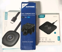 New Wireless Charger, Wireless Display Adapter, PS4 Wireless Controller Charging Dock (As-Is)