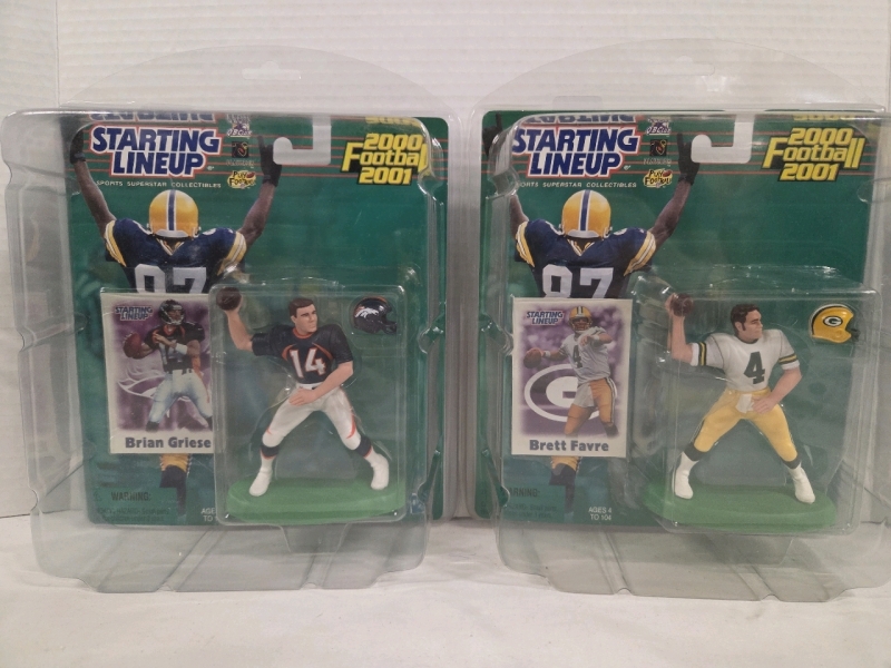 2 Vintage Starting Lineup 2000-2001 Football Collectables | Brian Griese & Brett Favre
