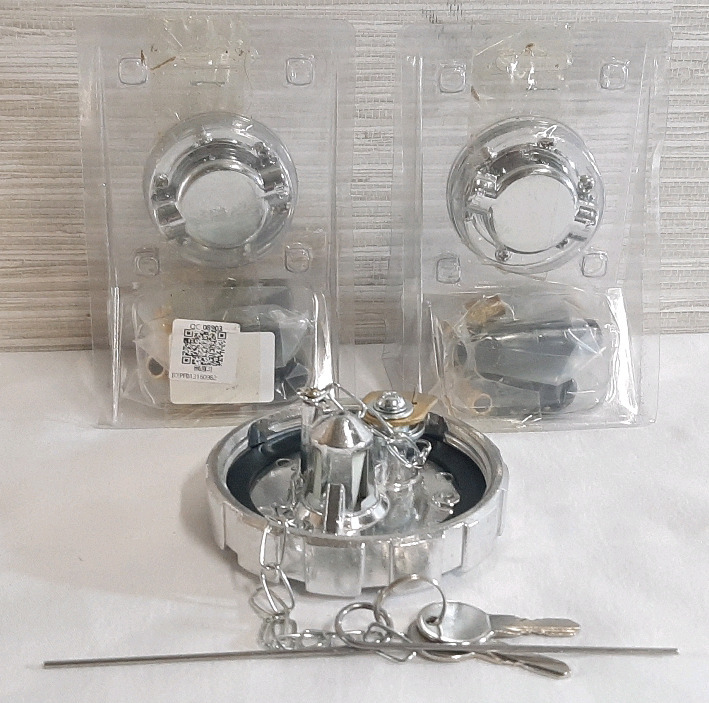 New 4" Locking Diesel Fuel Cap w/ Matching Keys & 2 Fuel Pressure Caps w/ Extra Pieces