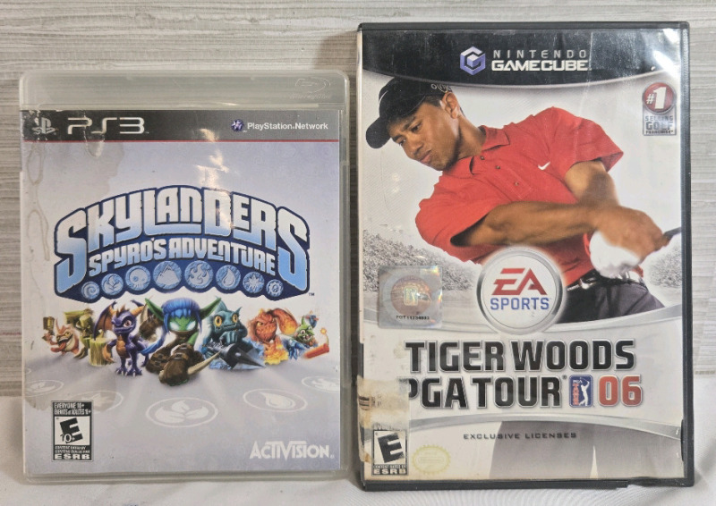 2 New Games | PS3 Skylanders Spyro's Adventure Disc Game & GameCube Tigerwoods PGA Tour 06