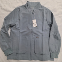 New | Size M FIGS Sebina Scrub Jacket in Limited Edition Color Dusty Blue