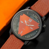 New Stylish Bold Orange Quartz Watch with Luminous Hands & Roman Numerals Nylon Strap Boxed - 2