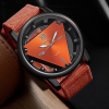 New Stylish Bold Orange Quartz Watch with Luminous Hands & Roman Numerals Nylon Strap Boxed - 3