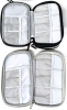2 As-New FYY Travel Cable Organizer Pouches / Electronic Accessories Carry Cases / Portable Waterproof Double Layers All-in-One Storage Bags for Cords, Chargers, Phones - 8.5" &times; 2.75" &times; 5.25" Each - 2