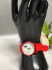 New Cat Red Versatile Simple Quartz Watch with Silicone Strap - 4