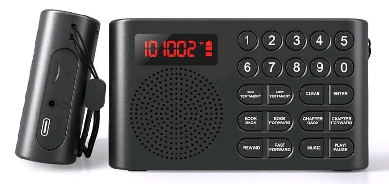 As-New in Box | Lamborsafe Wireless USB-C Rechargeable Audio Bible Player with 4GB SD Card : Old & New Testament | Retails Over $100!