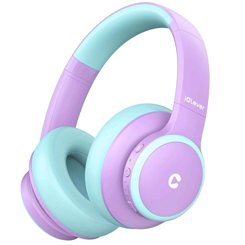 As-New in Box | iClever BTH20 Active Noise Cancelling Headphone for Kids, 60H Play Time, 80dBA Safe Volume, Comfortable Fit, Bluetooth5.4, Headphones Wireless With Optional AUX Cord for Airplane Travel | Retails Over $50