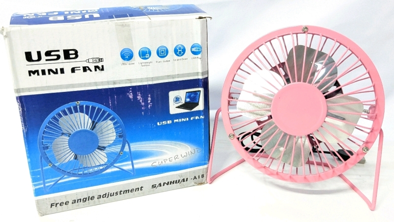 As-New in Box | Superwind Sanhai USB Mini Fan - Model A18 - 5.75" Tall