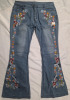 New | Size 2XL Women's Floral Bell Bottom Jeans