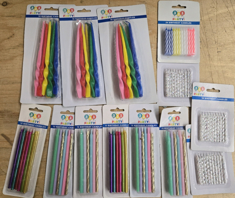 13 New | Packs Of Birthday Candles | Tallest Candle Measures 7"