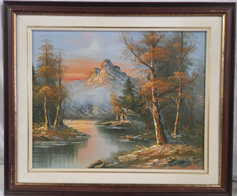 Signed Landscape Oil Painting | Measures 15" x 19" & 26" x 22" With Frame