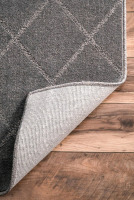 New | nuLOOM Model# HJHC01A Herma Diamond Trellis Rug, 4' x 6', Charcoal Rug