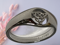 Celtic Knot 925 Sterling Silver Ring Stamped Ring Size 9
