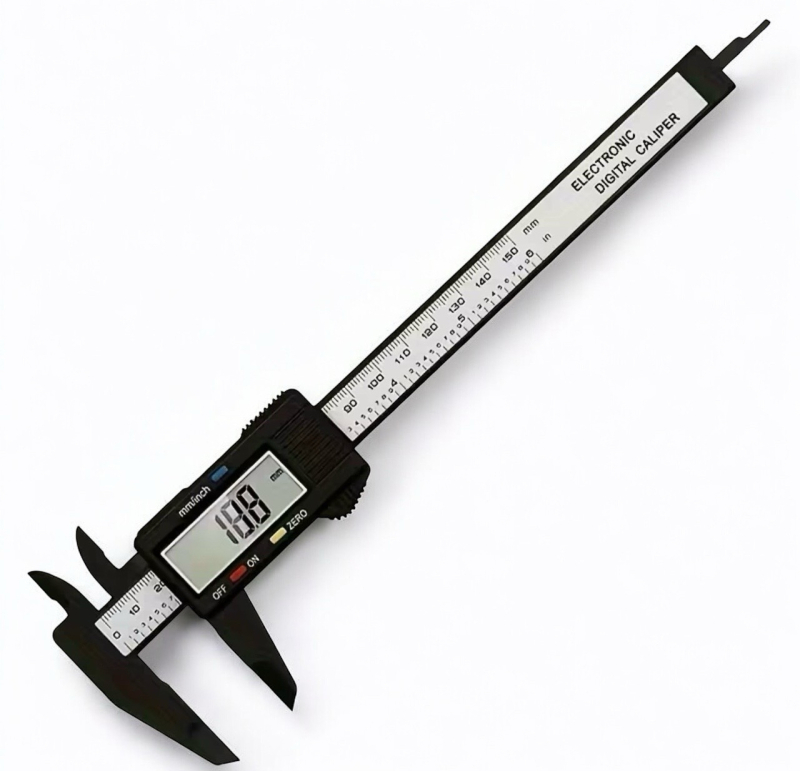 New Digital Vernier Micrometer Measuring Tool Precision Digital Caliper 6-Inch/4-Inch Carbon Fiber Dial Vernier Micrometer Measuring Tool approximately 7 x 2.5 inch LCD Electronic Display Great for Pearls