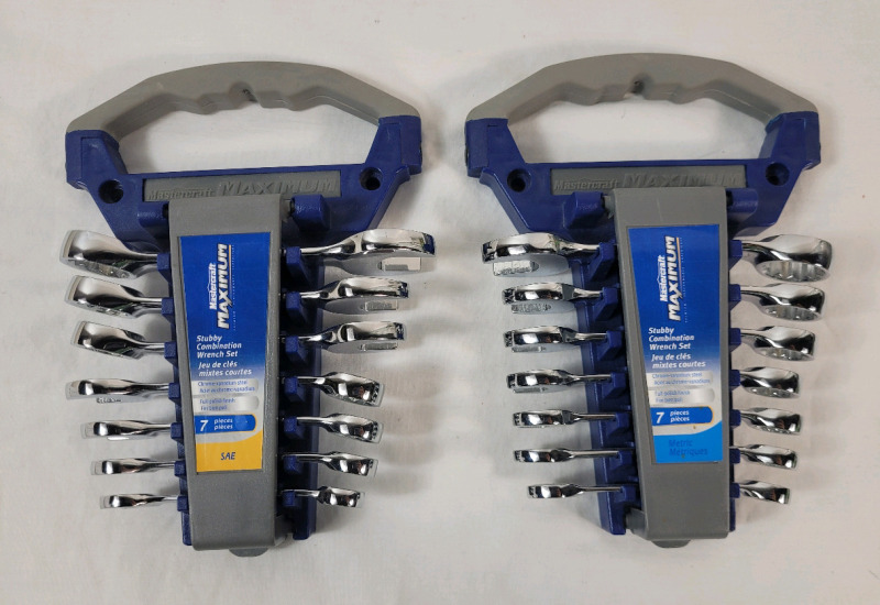 Mastercraft Maximum Metric & SAE 7pc. Stubby Combination Wrench Sets . One of Each