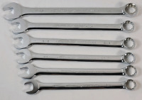 Mastercraft Maximum 6pc SAE & Metric Combination Wrench Set . 19mm , 21mm , 22mm , 15/16" , 1" & 1 1/8"