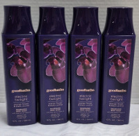 4 New Goodbaths Electric Twilight Body Wash 384mL Orange Flower & Black Orchid, and Aloe Vera & Vitamin E