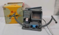 Vintage Academy 8mm Film Editor . Tested Powers Up , Bulb Working - Not Tested Beyond Power Up