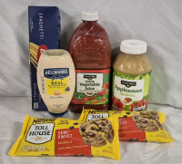 6 New Food Products - Hellmann's Mayo 591mL, Nestl&eacute; Chocolate Chips 340g, Barilla Spaghetti 454g ++