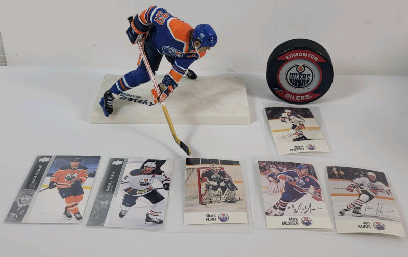 NHL Hockey Wayne Gretzky & Edmonton Oilers Memorabilia Lot .