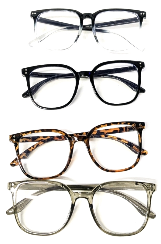 4 New Fashion Glasses Frames (No Prescription)