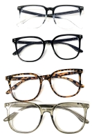 4 New Fashion Glasses Frames (No Prescription)