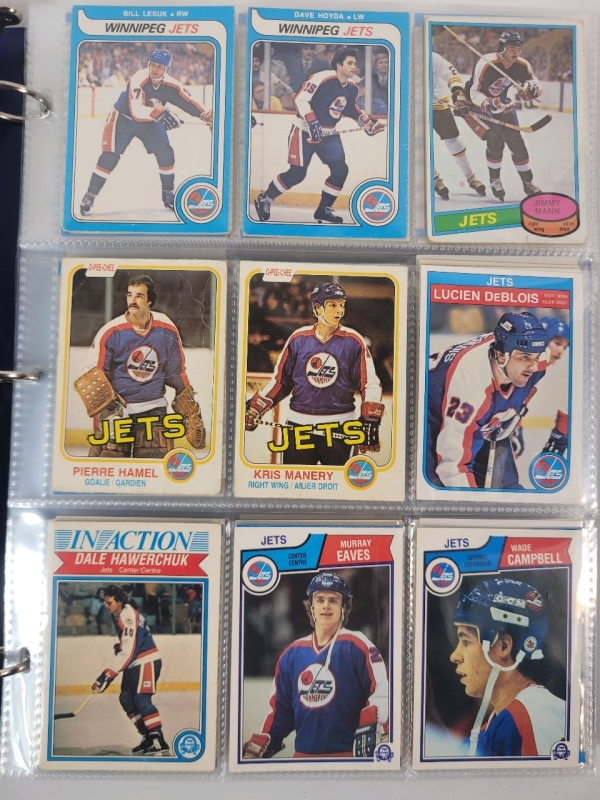 1979 - 2018 Winnipeg Jets NHL Hockey Trading Card Singles , 207 Trading Cards