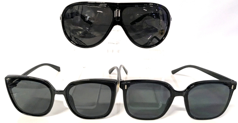 3 New Pairs of Sunglasses incl 1 Neat Folding Compact Pair - One Size Fits Most