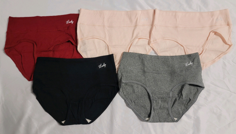 New - Size Medium Ladies 5pc. Quasti High-Waist Underwear , Multi-Color