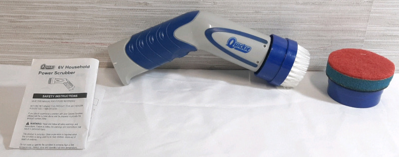 New Quickie 6V Household Handheld Power Scrubber | Handle Part Measures 10" Long