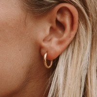 New ATOLEA Hammered Hoops Earrings, Hypoallergenic, Waterproof & Sweatproof Premium Stainless Steel + 18k Gold PVD Coating | Retails $66!