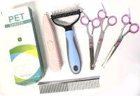 New Pet Grooming Tools : Battery-Powered Toe-Fluff Shaver, Deshedding Brush & 4pc Scissor & Comb Set