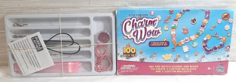 New in Box Charm Wow 100 Piece Necklace and Bracelet Set & Additional Accessories