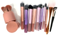11 New Makeup Brushes & Set of 5 New Travel Makeup Brushes in Case